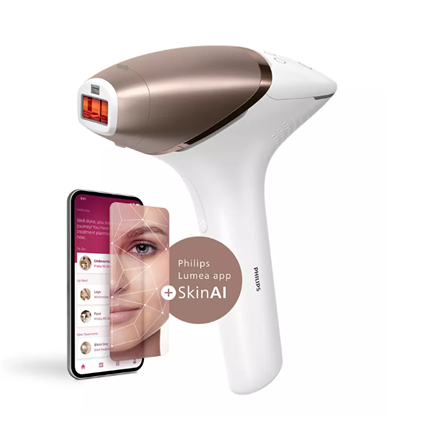 Philips | IPL Hair remover with SenseIQ | BRI973/00 | Bulb lifetime (flashes) 450.000 | Number of power levels 5 | White/Rose Gold|BRI973/00