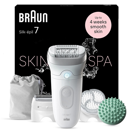 Braun | Epilator | Silk-épil SE7-081 | Operating time (max) 40 min | Number of power levels 1 | Wet & Dry | White|SE7-081