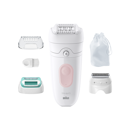 Braun | Epilator | SE5-050 Silk-épil 5 | Operating time (max) 40 min | Number of power levels 1 | Wet & Dry | White|SE5-050