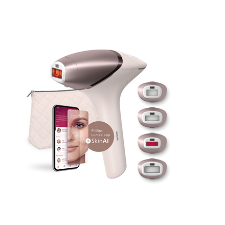 Philips IPL Hair Removal Device with SenseIQ | BRI977/00 Lumea 9900 Series | Bulb lifetime (flashes) 450.000 | Number of power levels 5 | Rose|BRI977/00