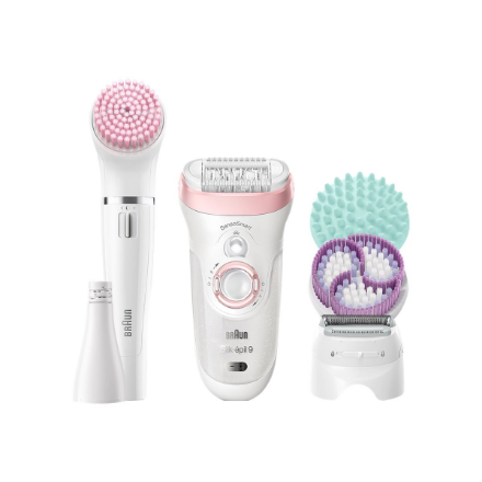 Braun | Silk-épil Beauty Set 9 9/985 BS | Epilator | Operating time (max) 50 min | Bulb lifetime (flashes) Not applicable | Number of power levels 2 | Wet & Dry | White/Rose|9-985 BS