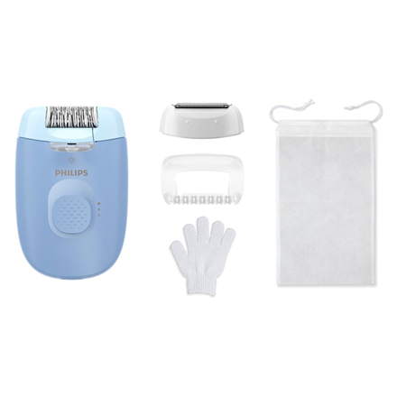 Epiliatorius Philips Epilator  BRE247/00 Series 4000  Number of power levels 2  Blue