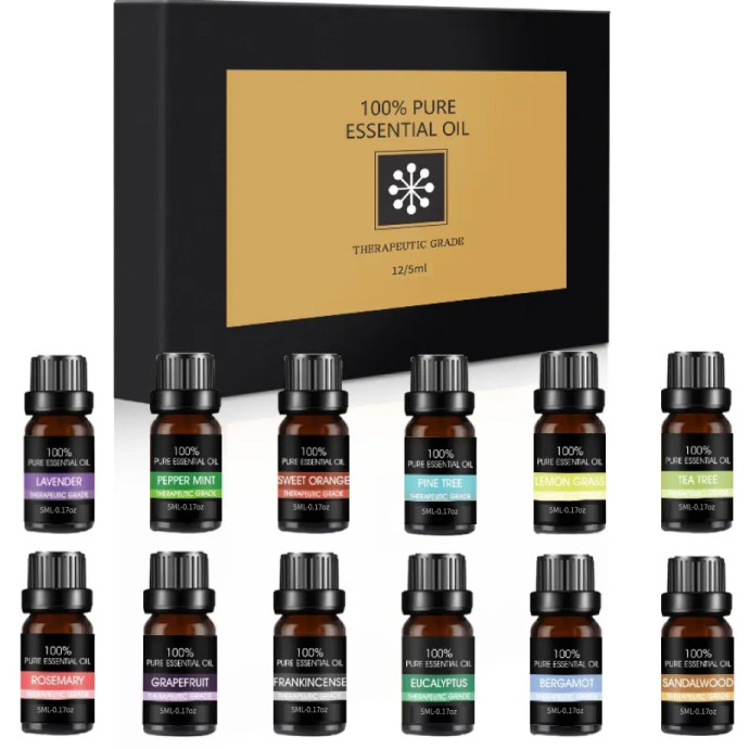 Ekologiškas eterinis aliejus Bohomi Home Spa 100% Pure 12 x 5ml