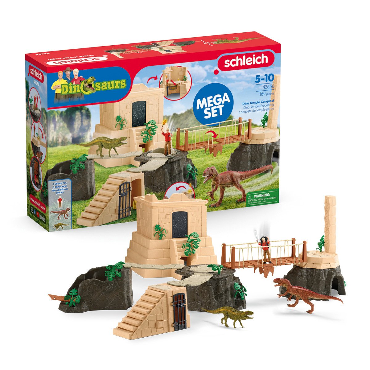 SCHLEICH DINOSAURS Dinozaurų šventyklos užkariavimo mega rinkinys