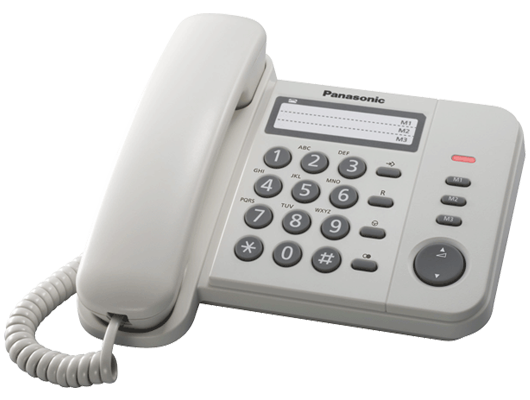 Telefonas Panasonic Corded Phone KX-TS520FXW White