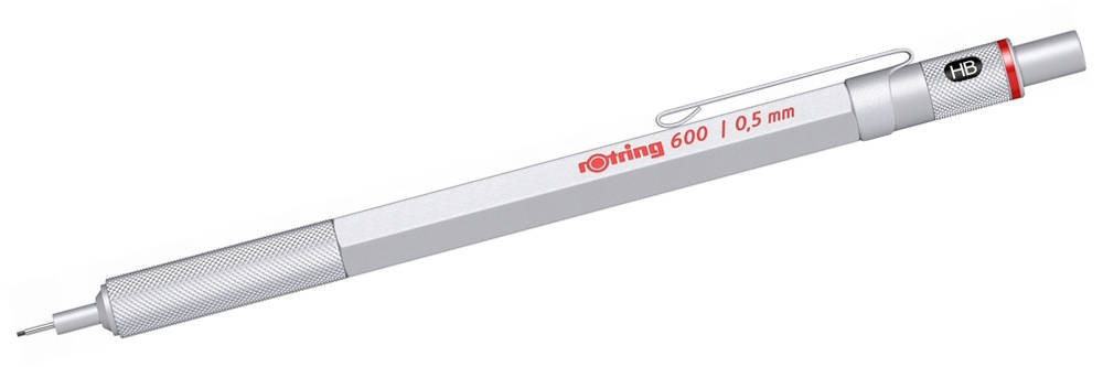 Rotring automatinis pieštukas 600 0,5 sidabrinis - 1904445