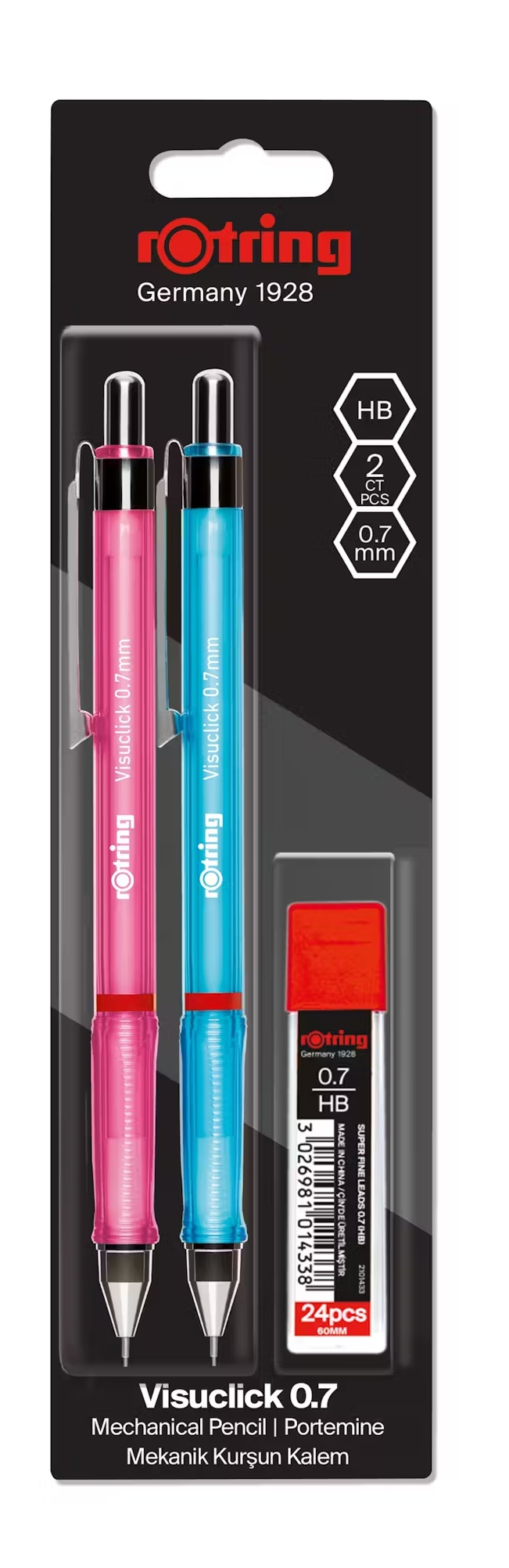 Rotring Visuclick 0.7 automatinis pieštukas 2 vnt. - 2102711