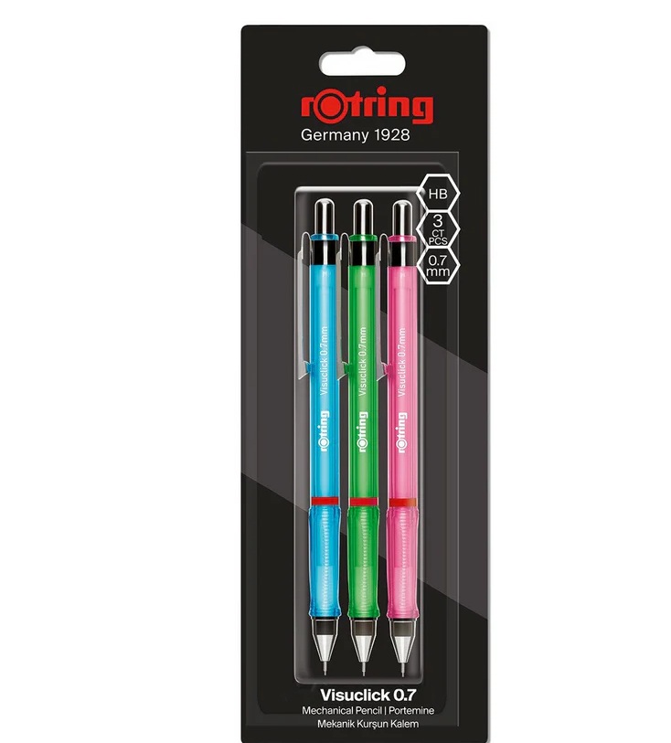 Rotring Visuclick 0.7 automatinis pieštukas 3 vnt. - 2102715