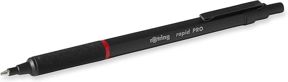 Rotring Rapid Pro profesionalus metalinis rašiklis, juodas 1904292