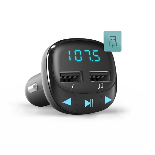 ENERGY SISTEM FM TRANSMITTER LED USB + MicroSD, BLACK. 3 METŲ GARANTIJA!