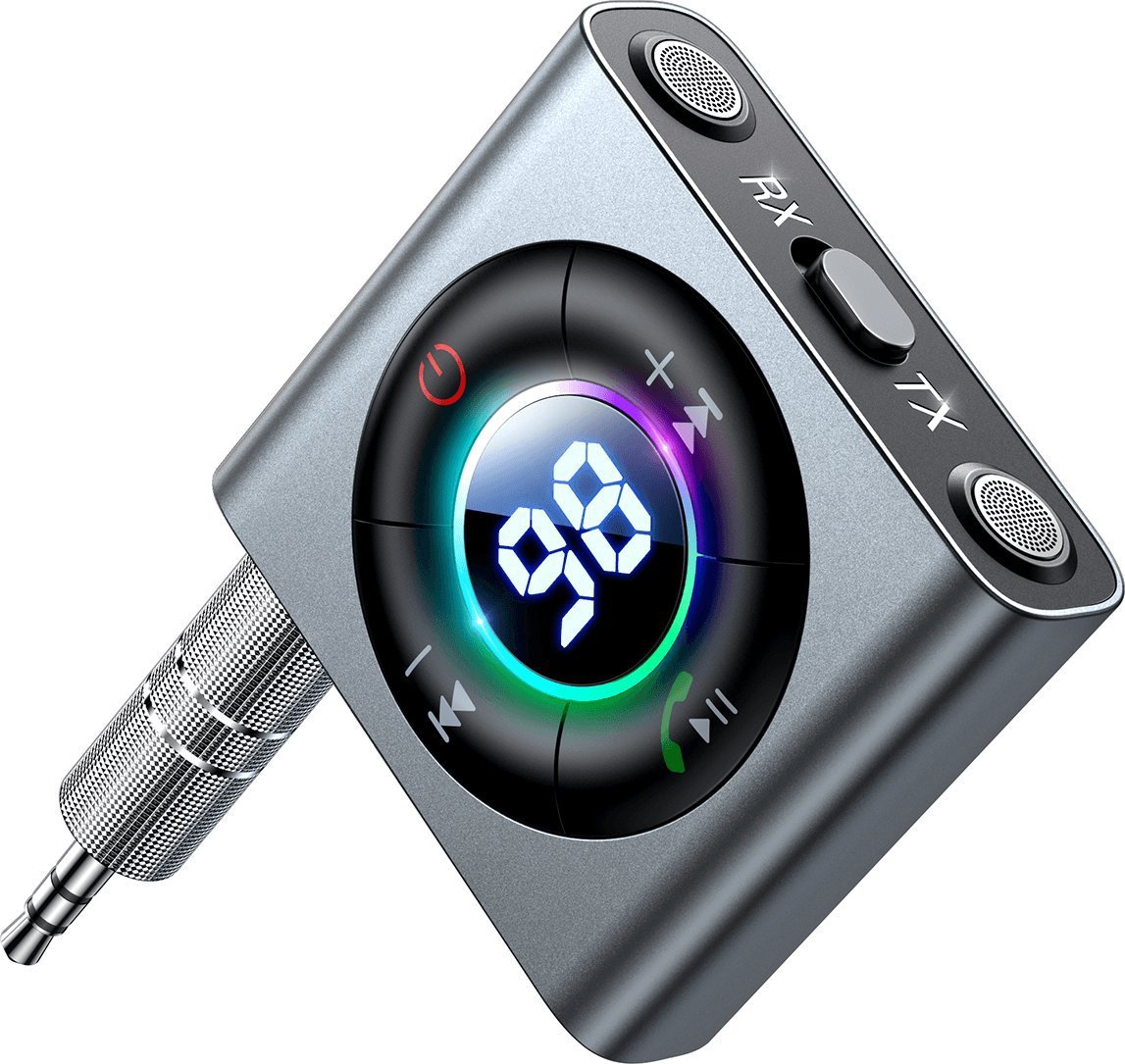 FM transmitter Joyroom FM transmitter / Bluetooth 5.3 AUX receiver Joyroom JR-CB2 (grey)
