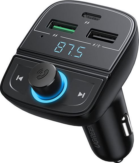 FM transmitter Ugreen CD229 Adapter 2x USB-A 1x USB-C 3 A (80910)
