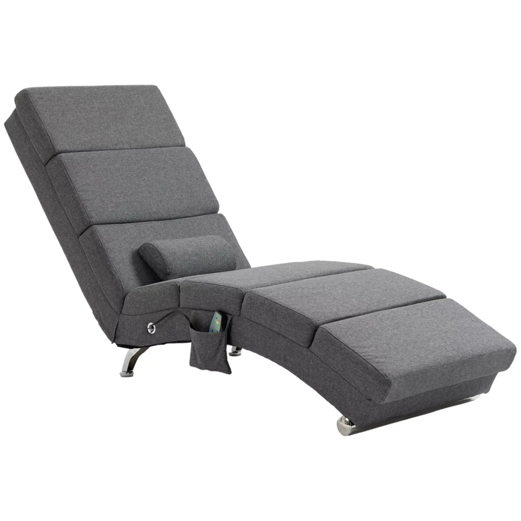 Krėslas su vibro masažo funkcija, nuotolinio valdymo pultas, sulankstomas TV krėslas, su 5 režimais 56x168x84cm