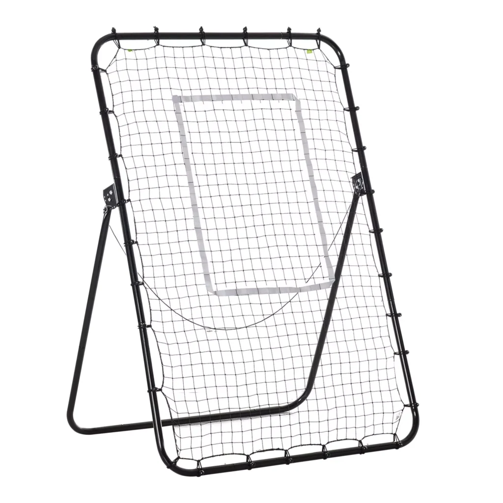 Sulankstomi futbolo vartai, atmušimo sienelė su 4 reguliuojamomis pakopomis, 123 x 73 x 178,5 cm, juodos spalvos