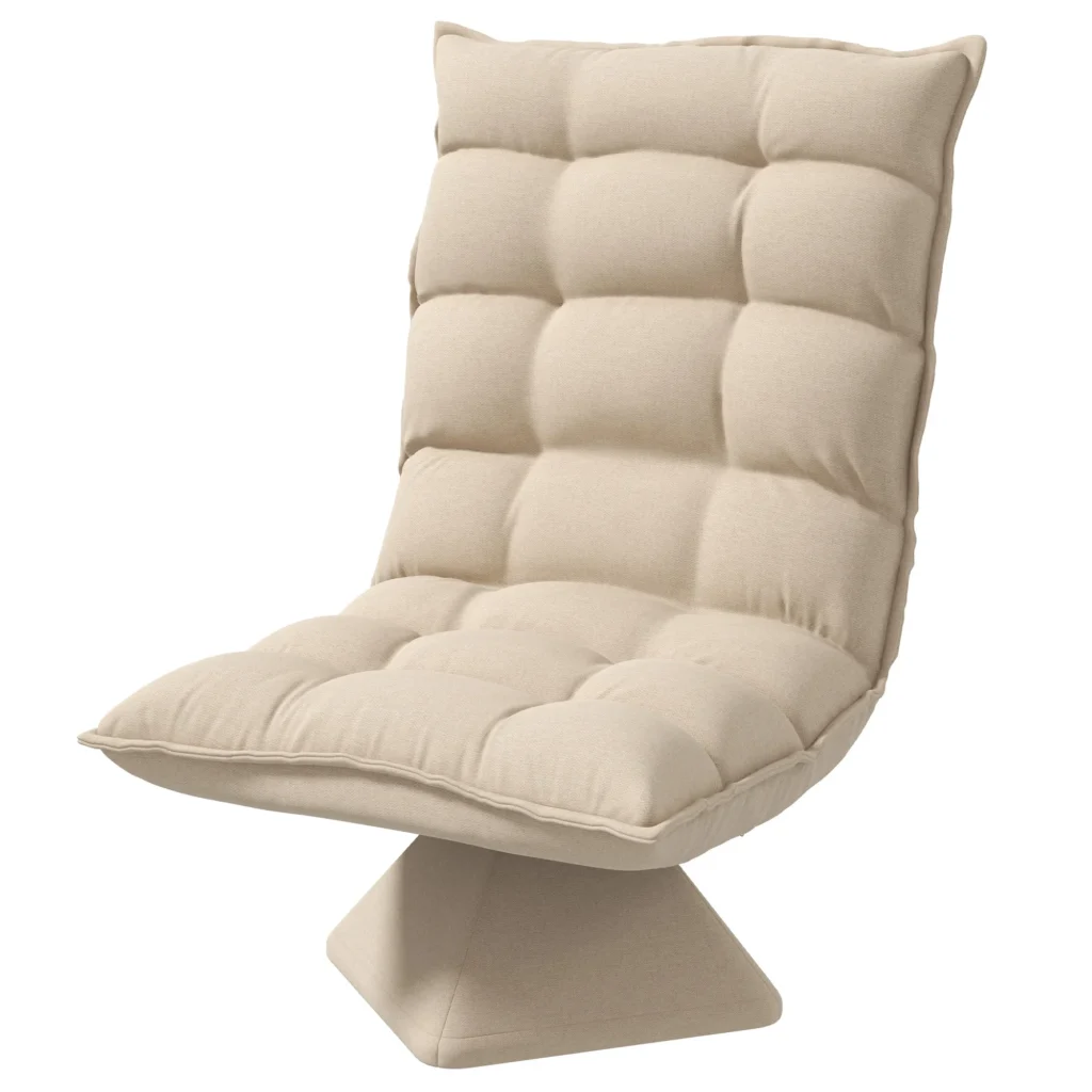 Grindų kėdė, minkštas minkštasuolis, tinginio sofa, smėlio spalvos