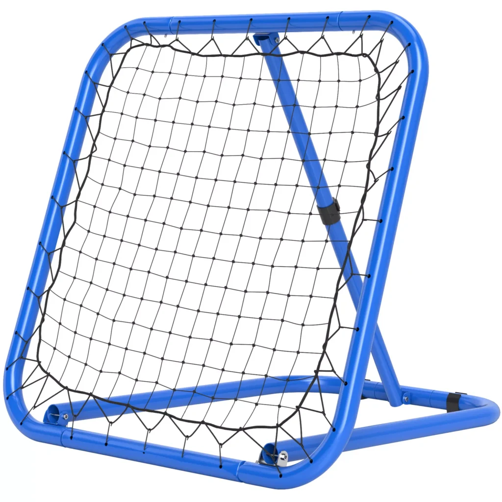 Futbolo atmušimo tinklas, sulankstomas futbolo atmušimo įrenginys 63 x 63 cm, mėlyna