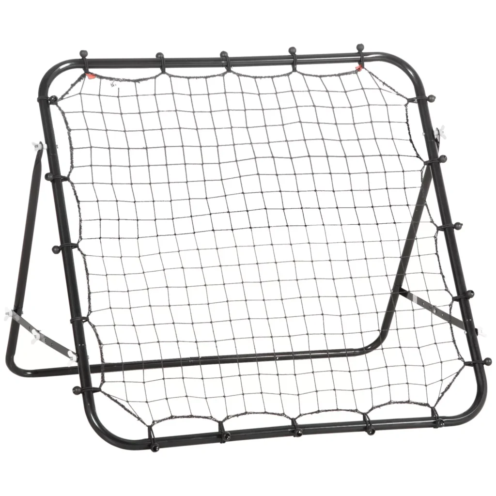 Futbolo kamuolio atmušimo tinklas 96x80x96 cm, juodas