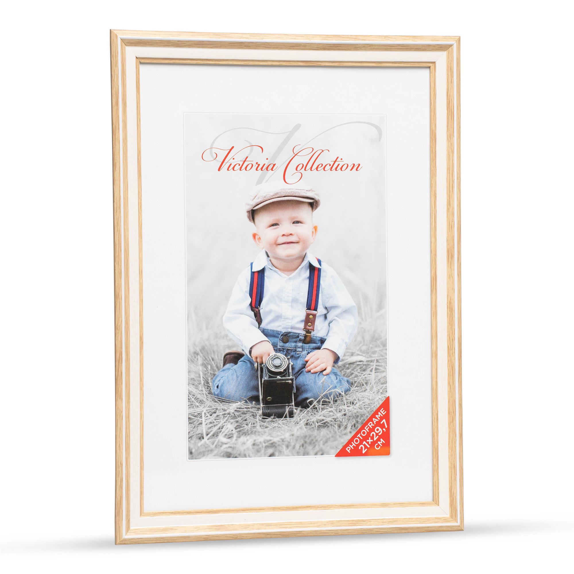 Photo frame Action 2 21x29,7 (A4), light brown/white