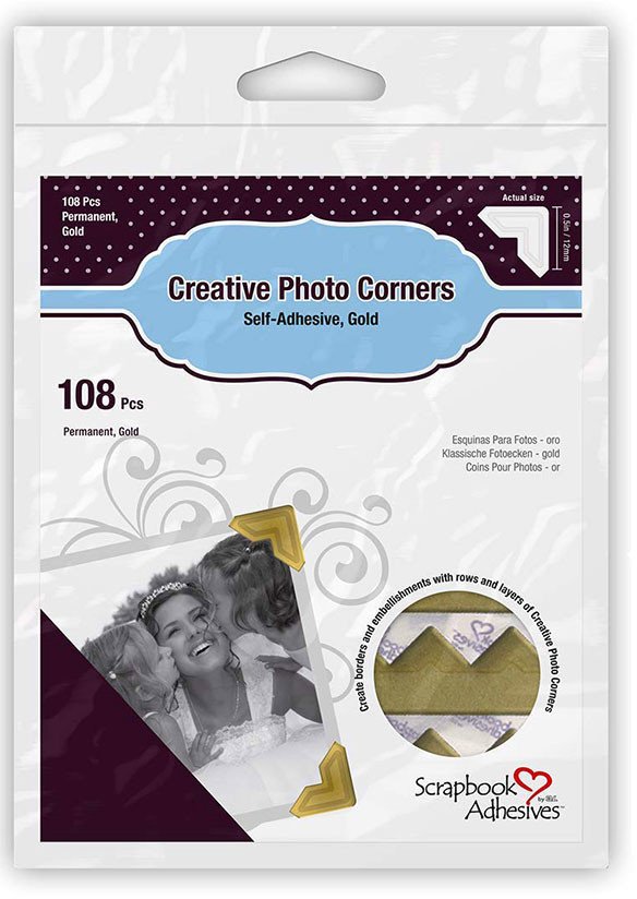 3L photo corners 108pcs, gold