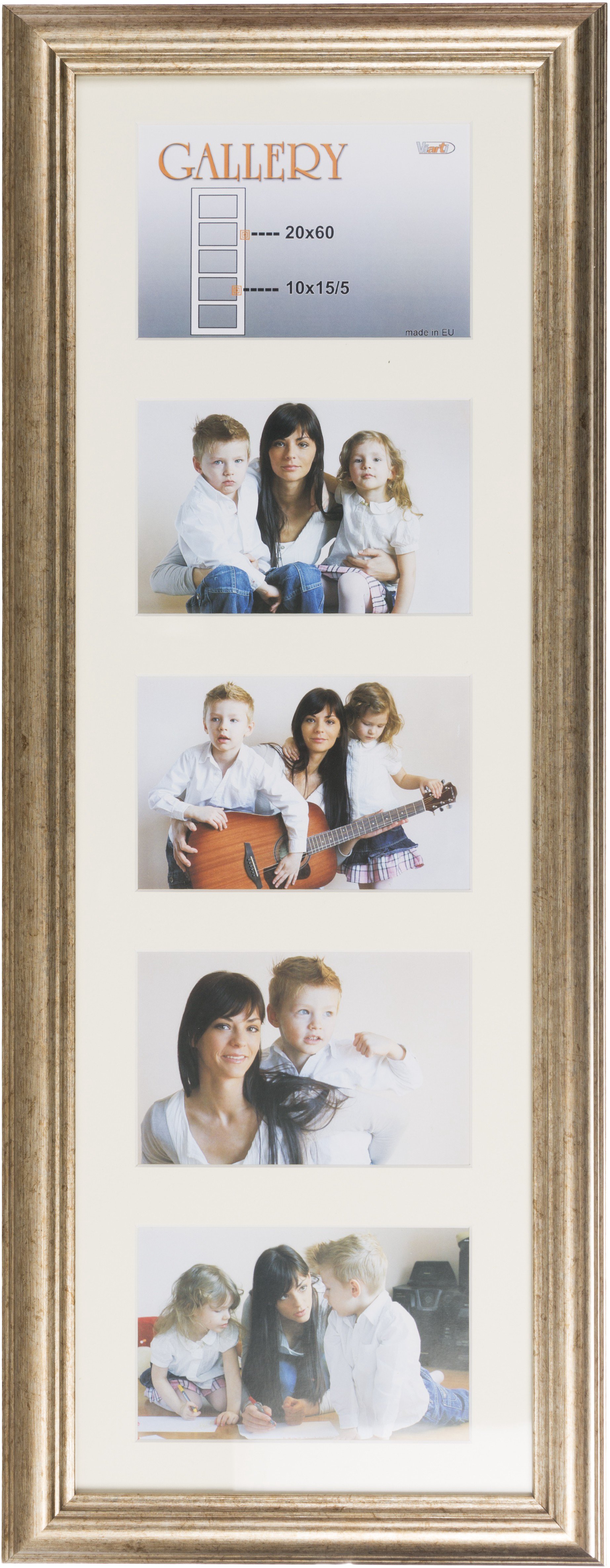 Photo frame Ema Gallery 20x60/5/10x15, bronze (VF3968)