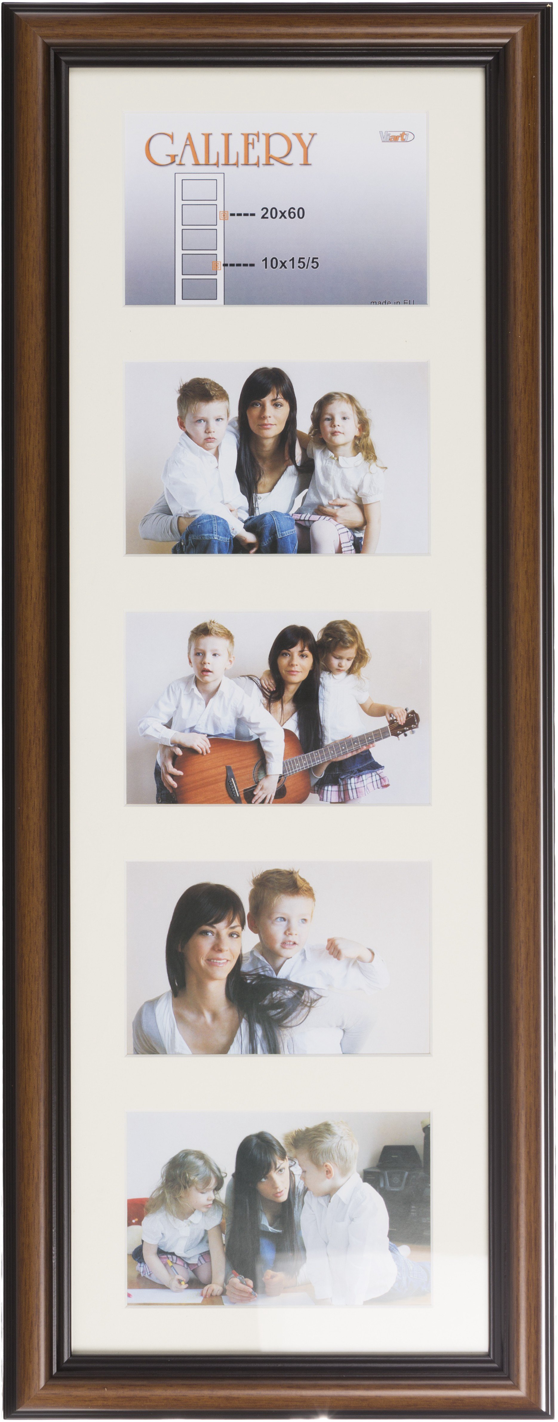 Photo frame Ema Gallery 20x60/5/10x15, brown (VF3969)