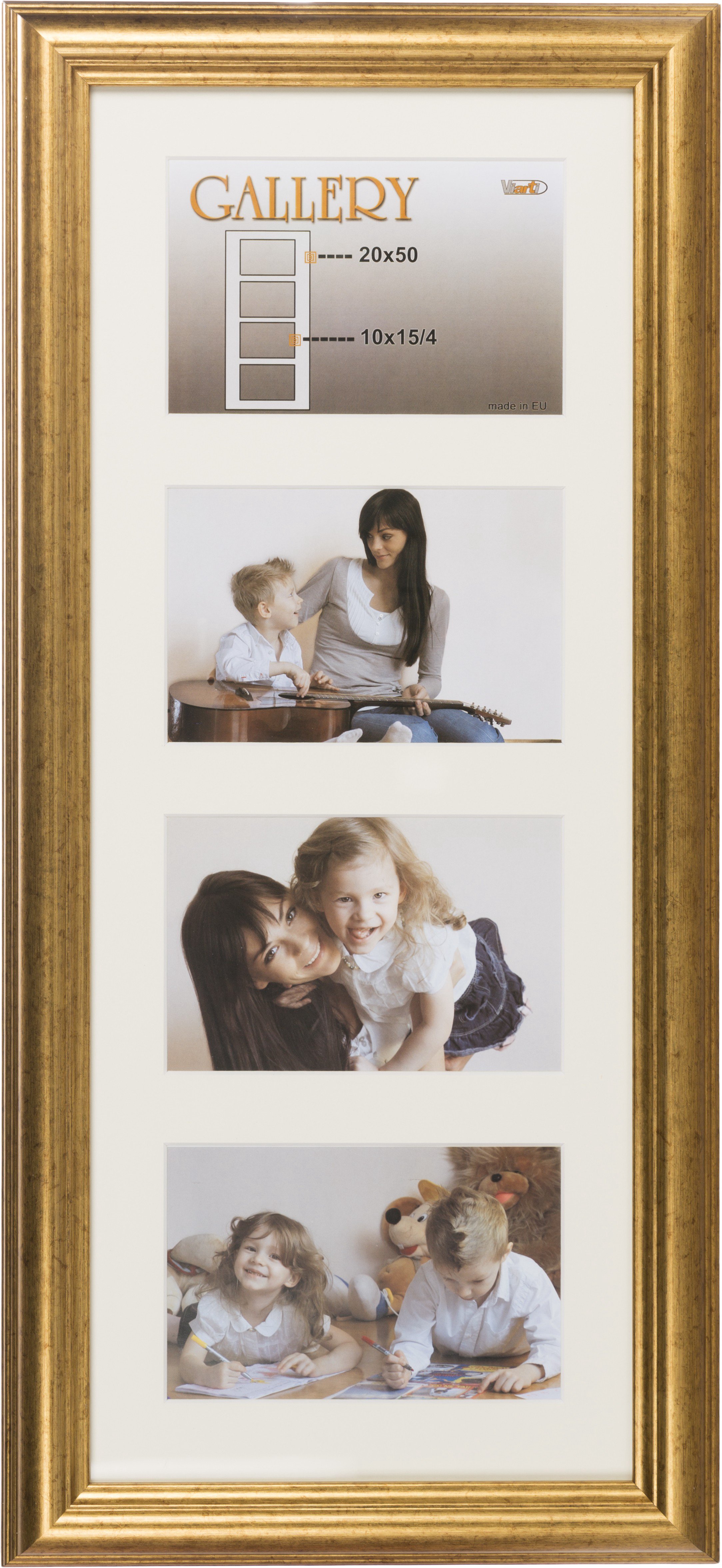 Photo frame Ema Gallery 20x50/4/10x15, gold (VF3967)