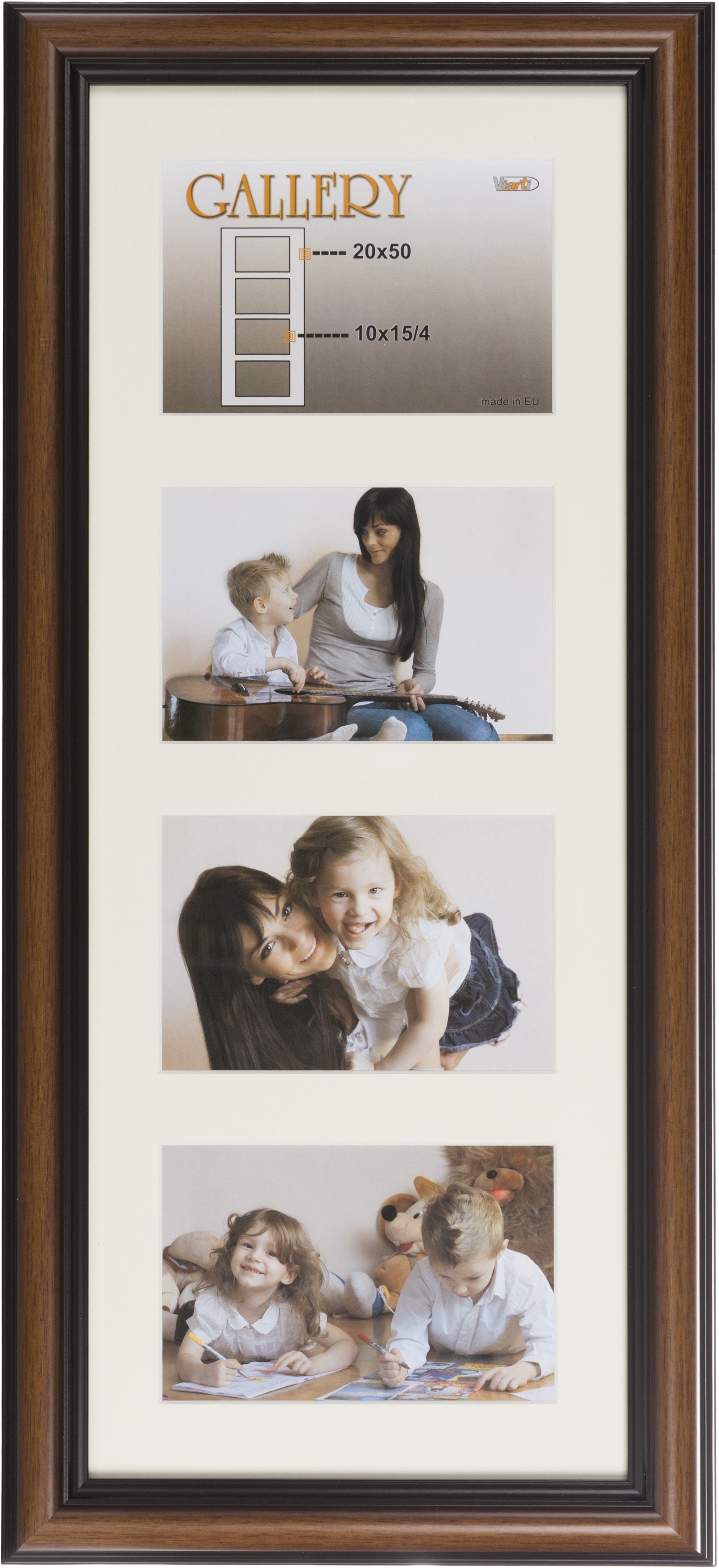 Photo frame Ema Gallery 20x50/4/10x15, brown (VF3969)