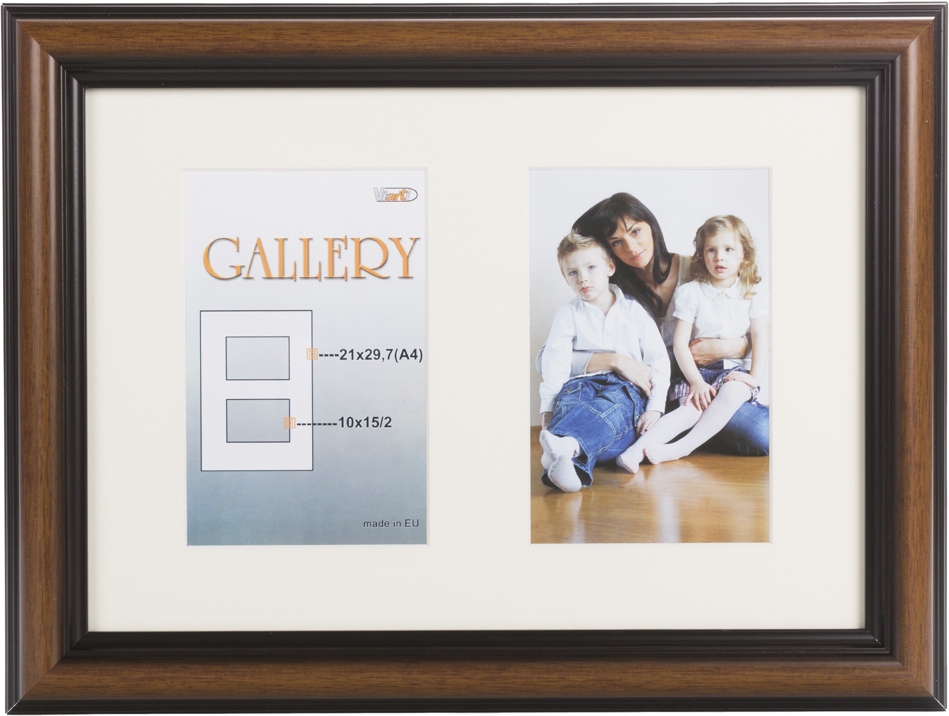 Photo frame Ema Gallery 21x29,7/2/10x15, brown (VF3969)