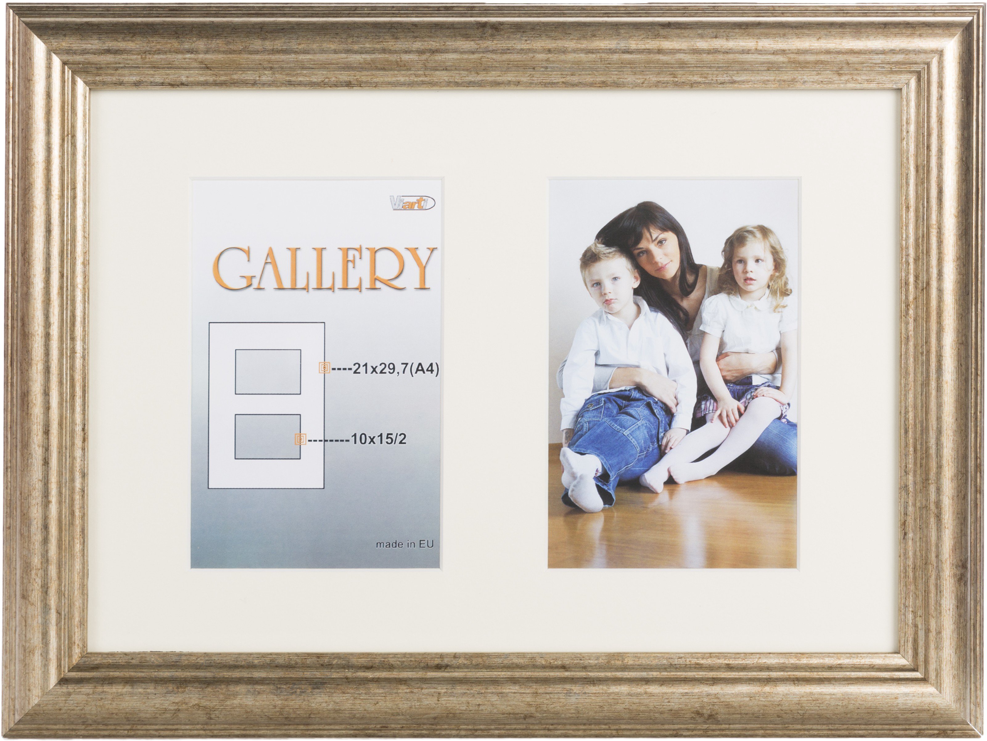 Photo frame Ema Gallery 21x29,7/2/10x15, bronze (VF3968)