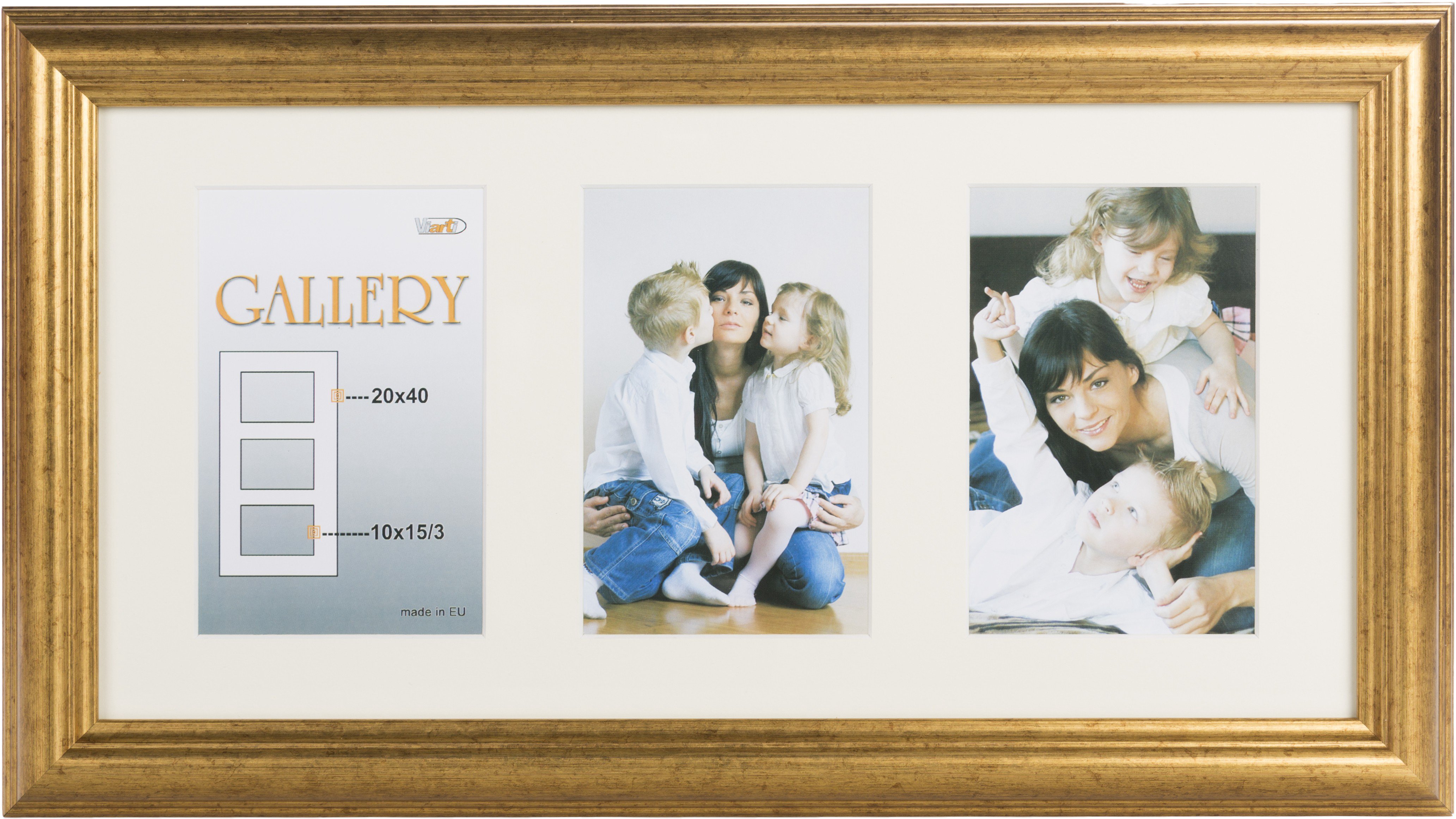 Photo frame Ema Gallery 20x40/3/10x15, gold (VF3967)