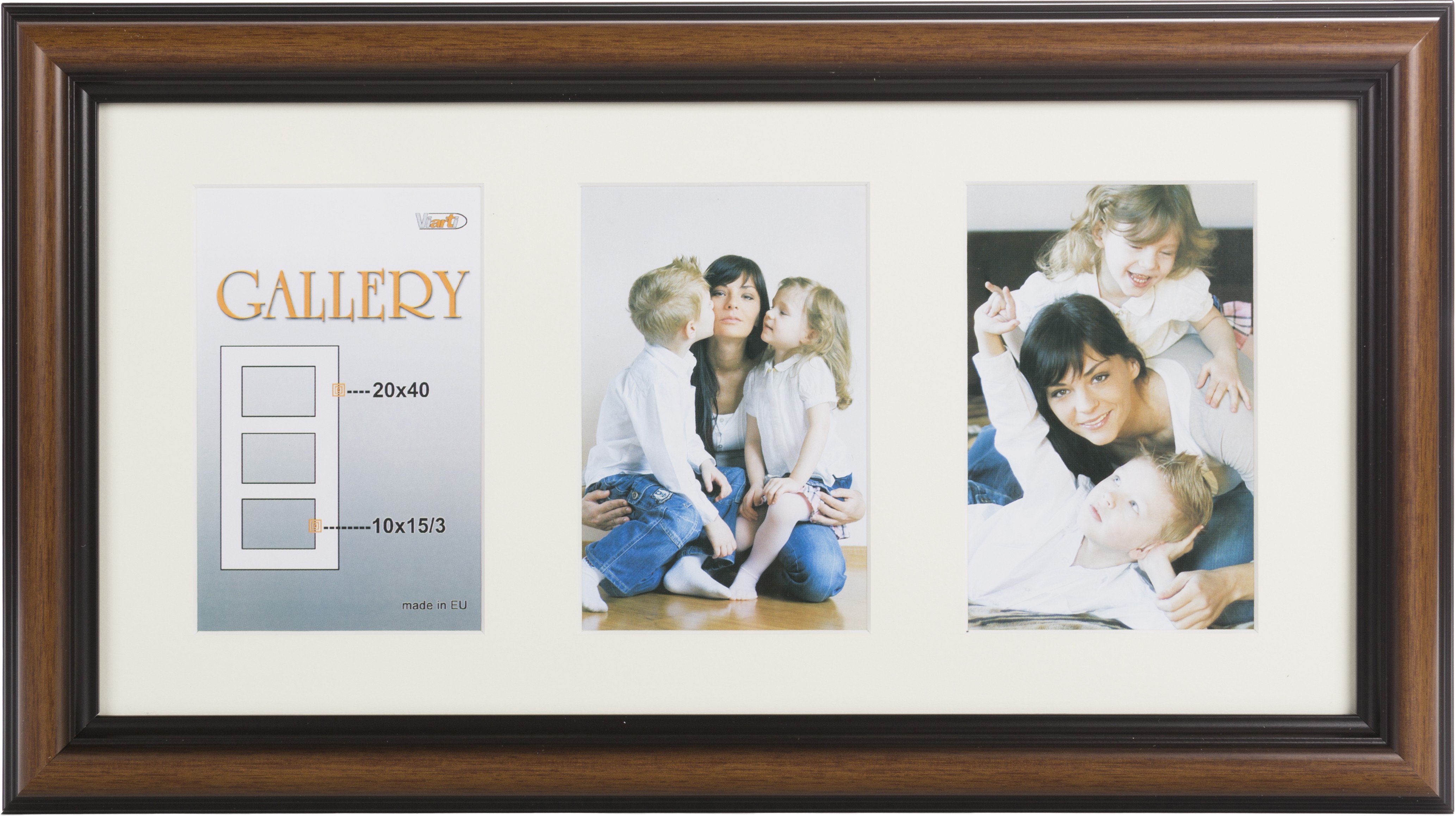 Photo frame Ema Gallery 20x40/3/10x15, brown (VF3969)