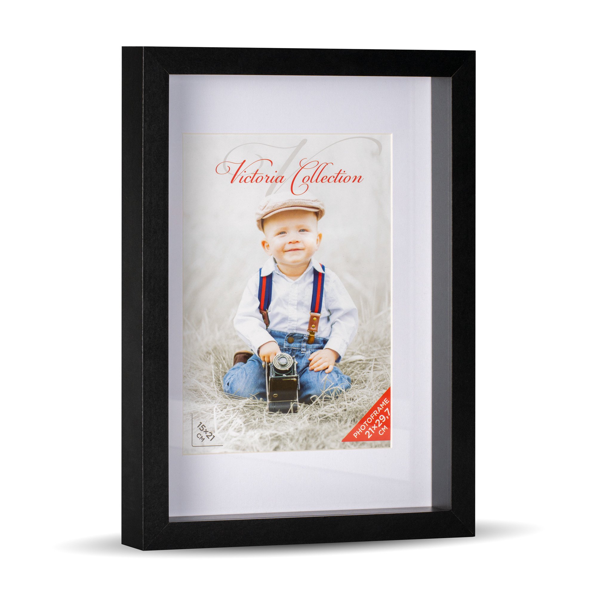 Photo frame 3D 21x29,7 black