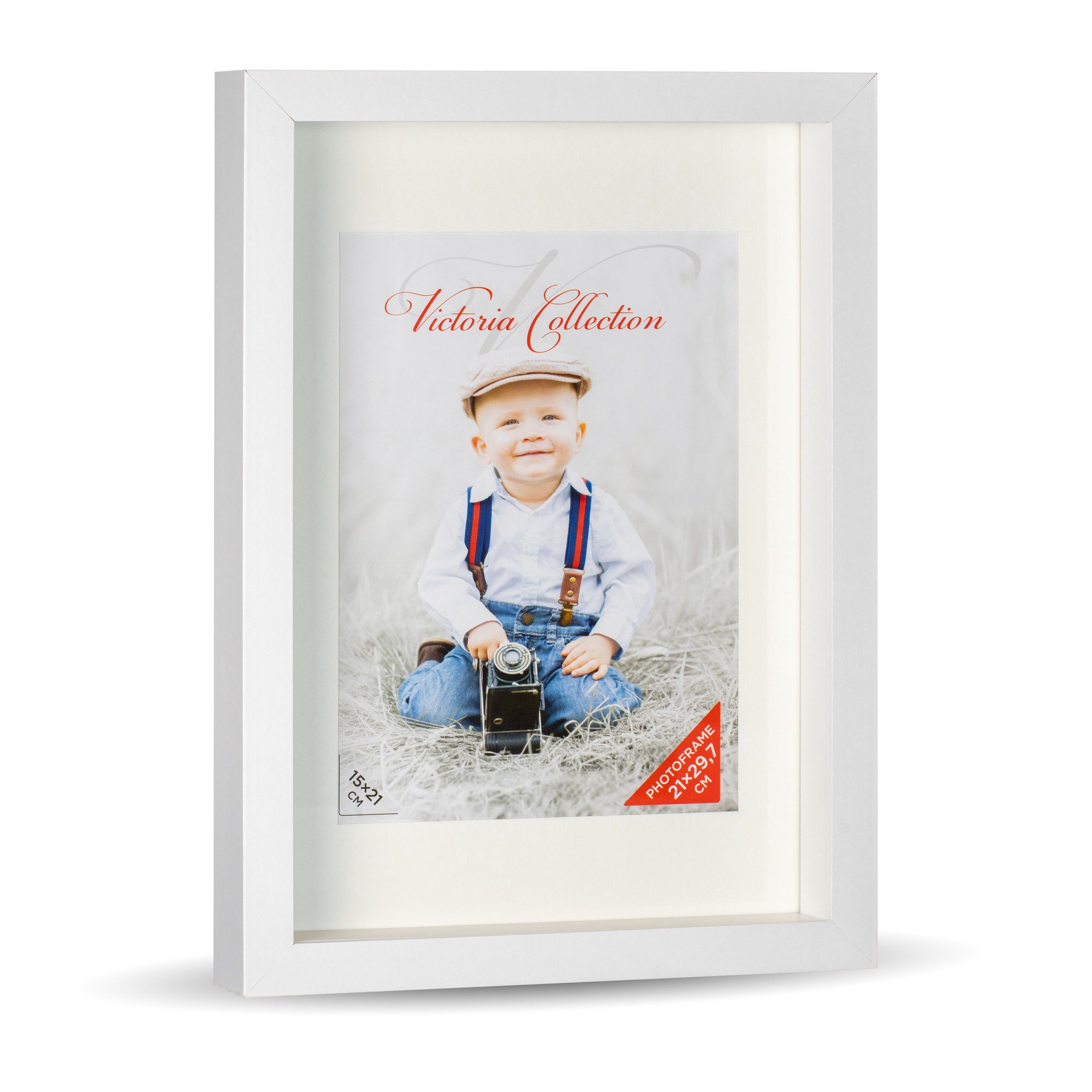 Photo frame 3D 21x29,7 white