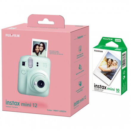 Fotoaparatas Fujifilm Instax Mini 12 + Instax Mini Glossy (10pl) Mint Green