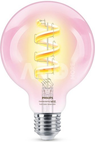 Philips Smart WiFi Filament Clear G95 RGB | E27 | 6.3 W | Full colour