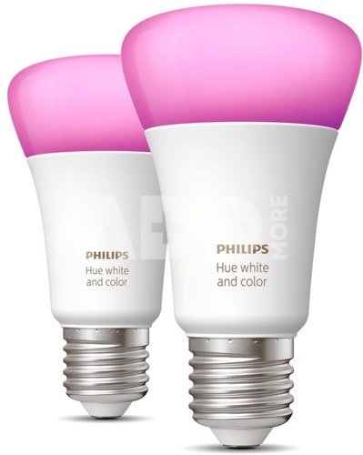 Philips Hue WCA 6,5W A60 E27 2pcs pack Philips Hue WCA 6.5W A60 E27, 2pcs pack E27, 6.5 W, RGBW 2000-6500K, Bluetooth and Zigbee
