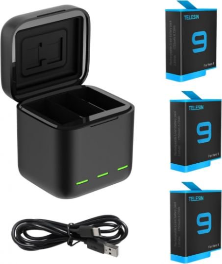 Telesin three-channel box Telesin for GoPro Hero 9 / Hero 10 + 3 batteries (GP-BNC-902)
