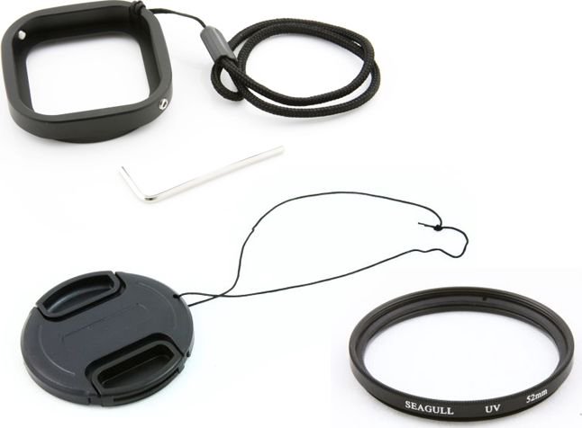 Xrec Set of 52mm / ADAPTER + FILTR UV + DEKELEK for GoPro HERO 4 / 5 Session