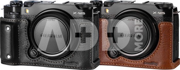 SmallRig 4880 Camera Leather Half Case Kit for FUJIFILM X-M5 Brown