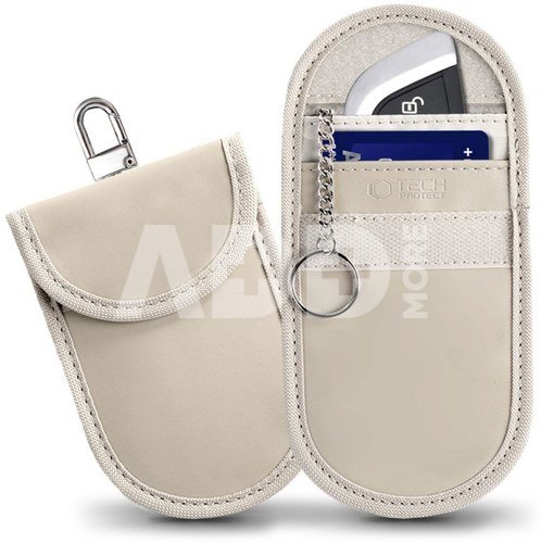 Tech-Protect car key pouch RFID Signal Blocker KLR100, beige