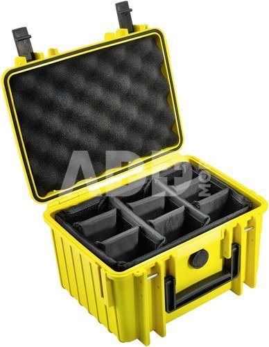 B&W International Type 2000 yellow incl. Padded Divider