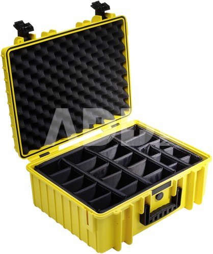 B&W International Type 6000 yellow incl. Padded Divider