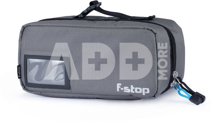 F Stop Accessory Pouch Large Gargoyle (Grey) Black Zipper