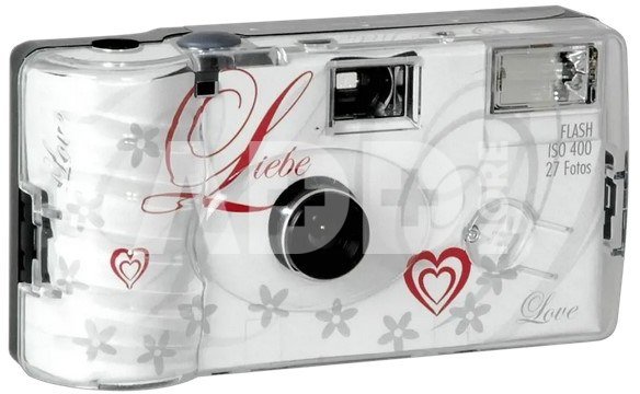 Single use Camera Flash 400 27 Love white Liebe