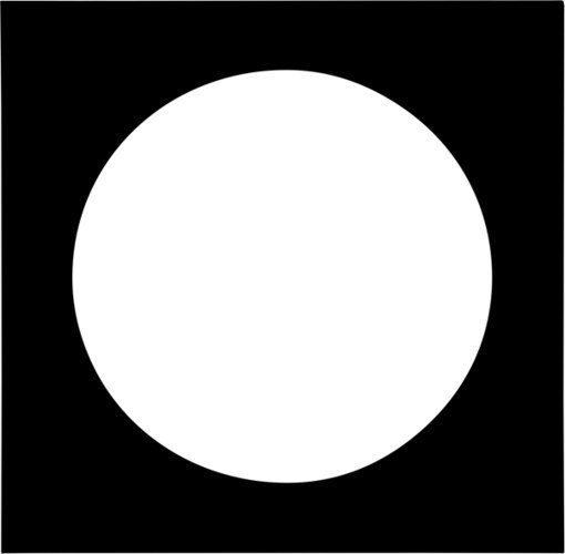 Focus Passepartout 40x40 / Round 30 dia Black w. black core