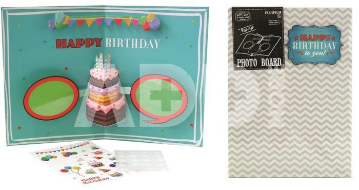 instax išskleidžiama nuotraukų tvirtino lenta "Happy birthday"