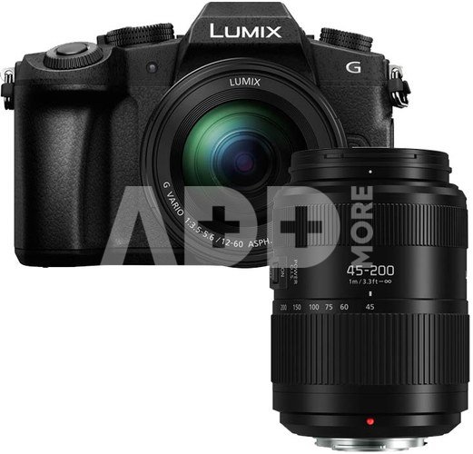 Panasonic DMC-G80 + 12-60mm + 45-200mm Black