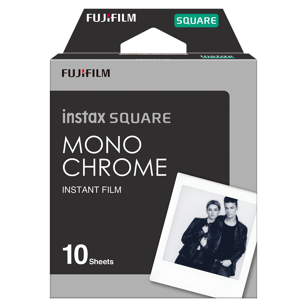Momentinis nespalvotų nuotraukų fotopopierius Fujifilm Instax Square Monochrome (10pl) Instant Film 86 x 72 mm