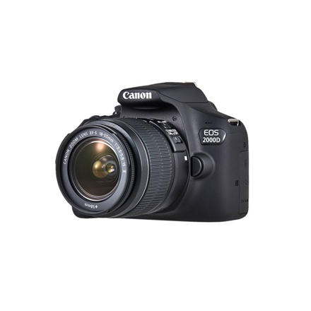 Fotoaparatas Canon EOS 2000D 18-55 III EU26 SLR Camera Kit, Megapixel 24.1 MP, ISO 12800, Display diagonal 3.0", Wi-Fi, Video recording, APS-C, Black