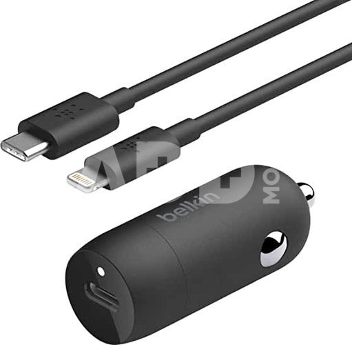 Belkin USB-C Kfz-Ladeger. 30W PD 1m Lightning-Kabel CCA004bt1MBK5